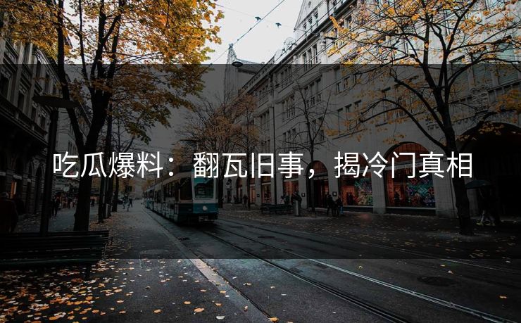吃瓜爆料:翻瓦旧事,揭冷门真相 吃瓜爆料:翻瓦旧事,揭冷门真相